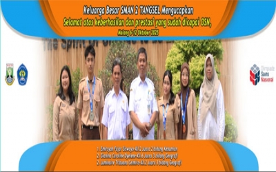 PRESTASI GEMILANG SMAN 2 KOTA TANGERANG SELATAN DI AJANG OLIMPIADE SAINS NASIONAL 2025
